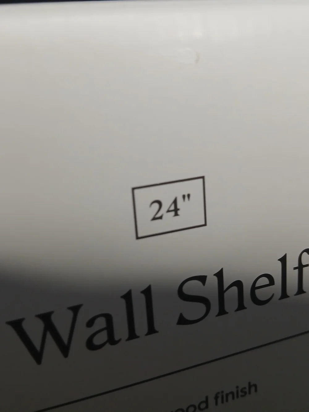 Threshold Light Wood Finish Wall Shelf (1) 12in (2) 24in